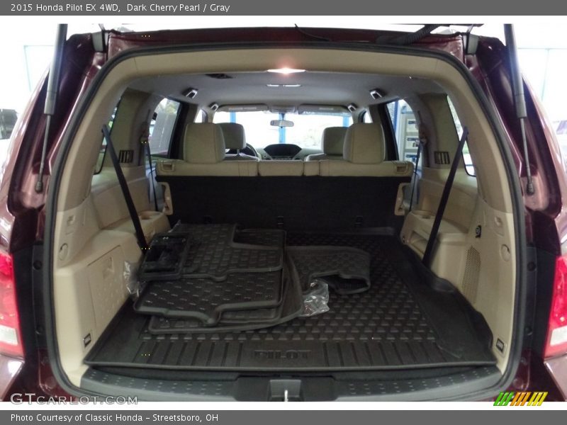 Dark Cherry Pearl / Gray 2015 Honda Pilot EX 4WD