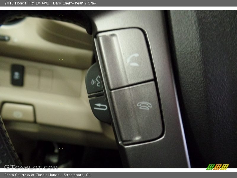 Dark Cherry Pearl / Gray 2015 Honda Pilot EX 4WD