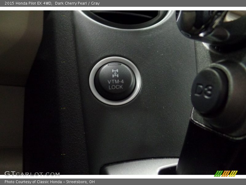 Dark Cherry Pearl / Gray 2015 Honda Pilot EX 4WD
