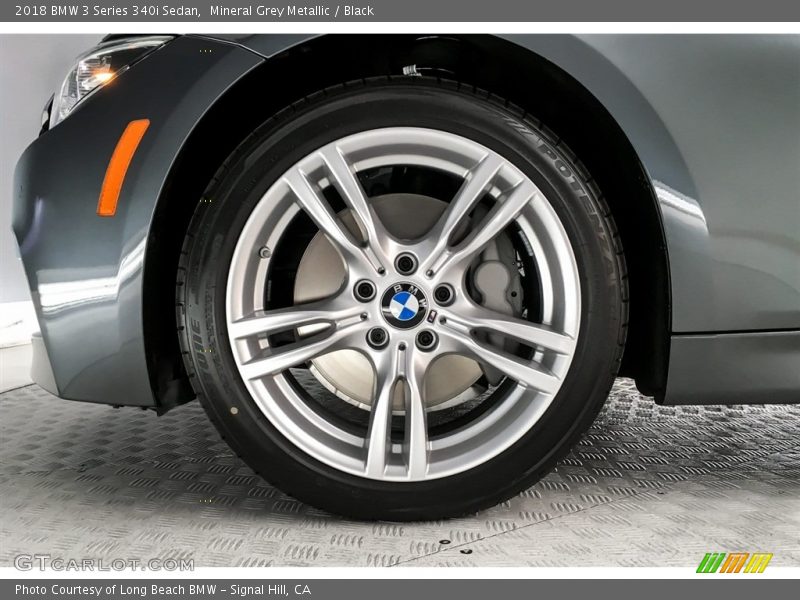 Mineral Grey Metallic / Black 2018 BMW 3 Series 340i Sedan