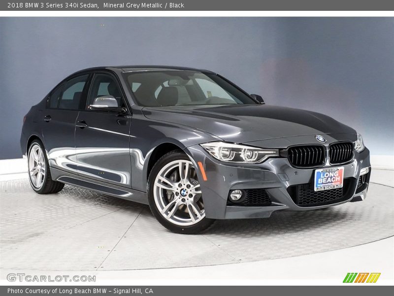 Mineral Grey Metallic / Black 2018 BMW 3 Series 340i Sedan