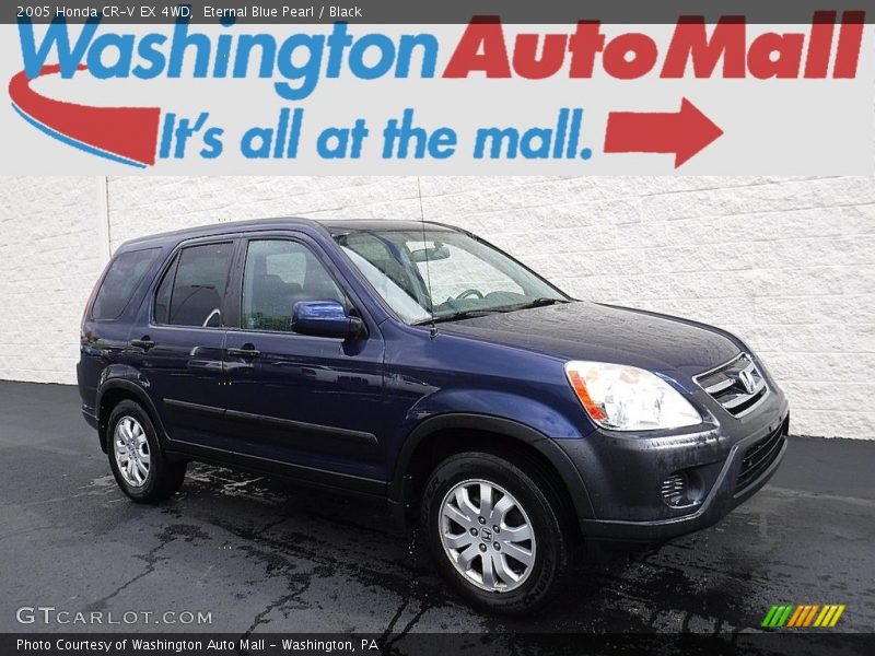 Eternal Blue Pearl / Black 2005 Honda CR-V EX 4WD