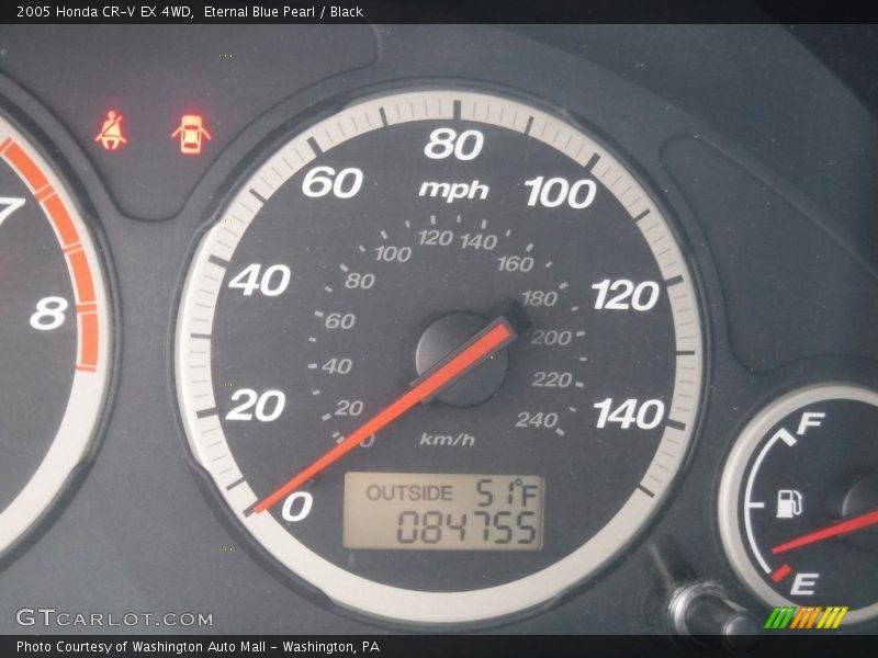 Eternal Blue Pearl / Black 2005 Honda CR-V EX 4WD