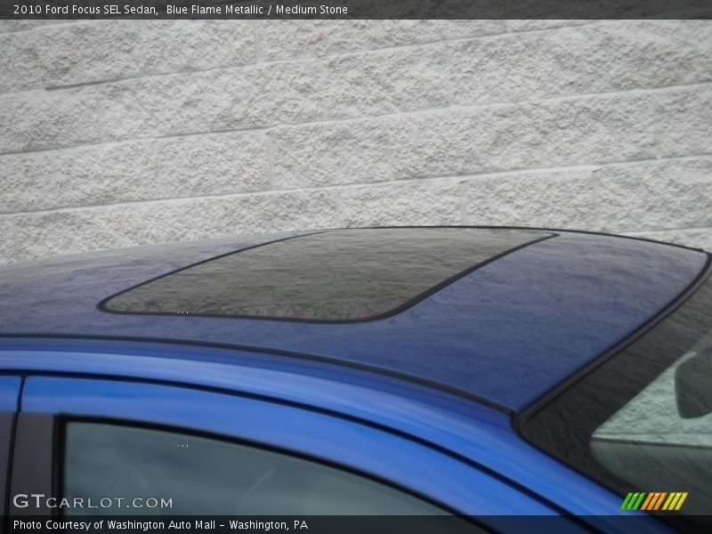 Blue Flame Metallic / Medium Stone 2010 Ford Focus SEL Sedan