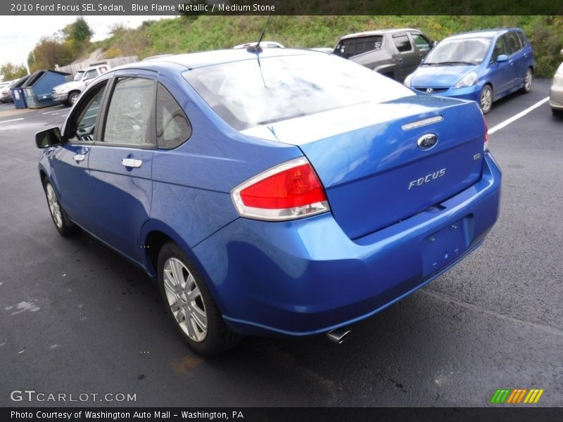 Blue Flame Metallic / Medium Stone 2010 Ford Focus SEL Sedan