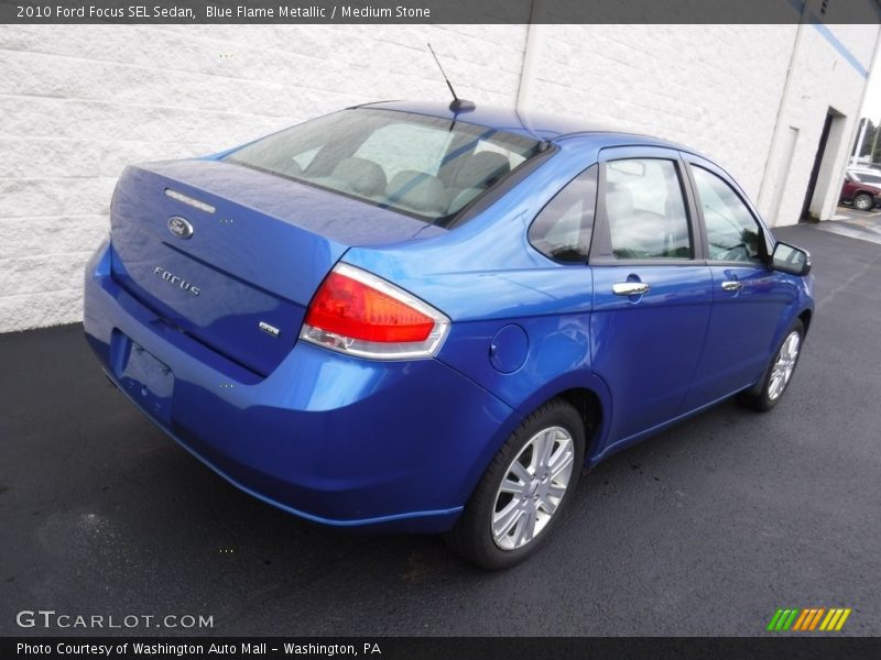 Blue Flame Metallic / Medium Stone 2010 Ford Focus SEL Sedan