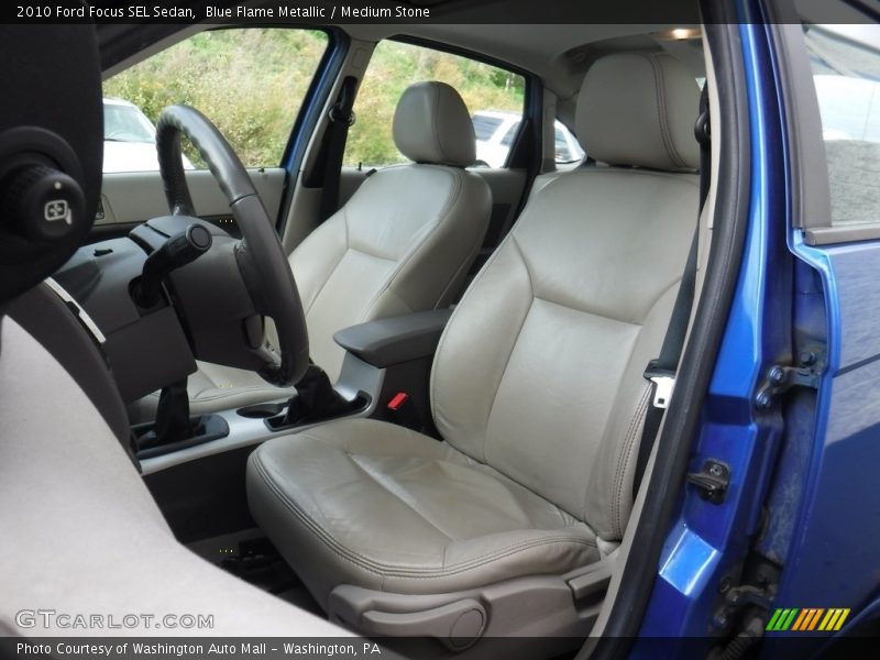 Blue Flame Metallic / Medium Stone 2010 Ford Focus SEL Sedan