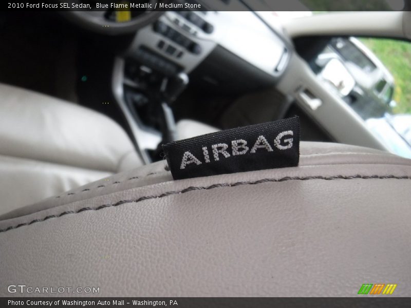 Blue Flame Metallic / Medium Stone 2010 Ford Focus SEL Sedan
