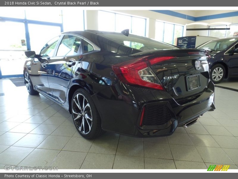 Crystal Black Pearl / Black 2018 Honda Civic Si Sedan