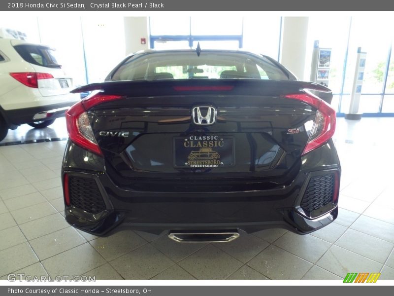 Crystal Black Pearl / Black 2018 Honda Civic Si Sedan