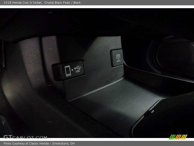 Crystal Black Pearl / Black 2018 Honda Civic Si Sedan