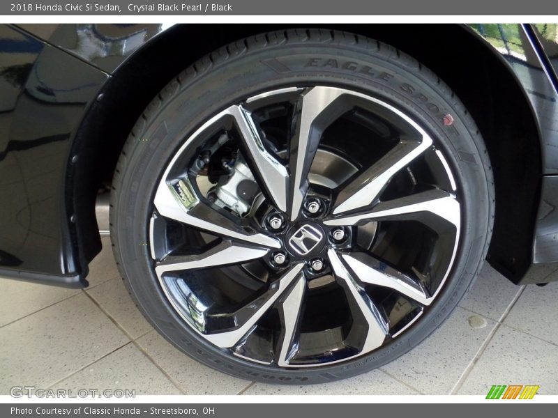 Crystal Black Pearl / Black 2018 Honda Civic Si Sedan
