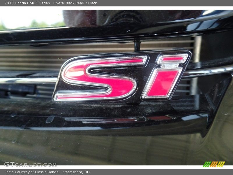 Crystal Black Pearl / Black 2018 Honda Civic Si Sedan