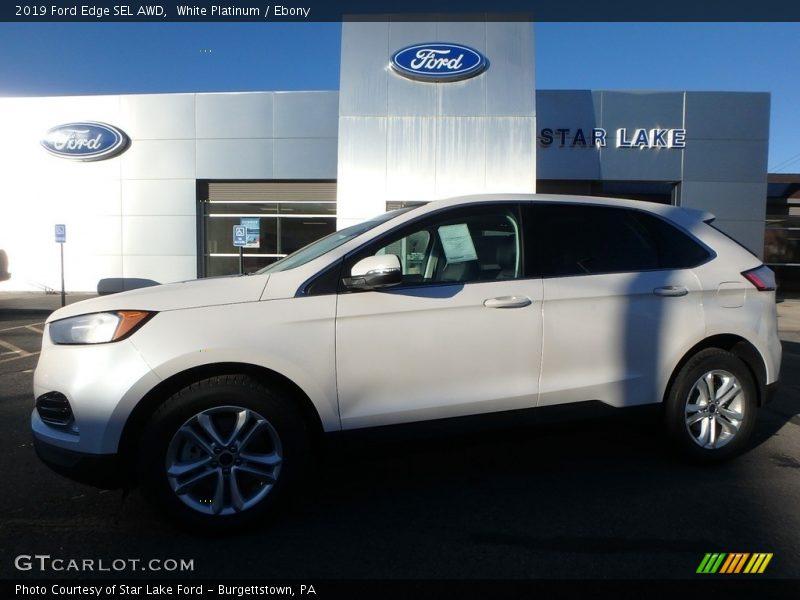 White Platinum / Ebony 2019 Ford Edge SEL AWD