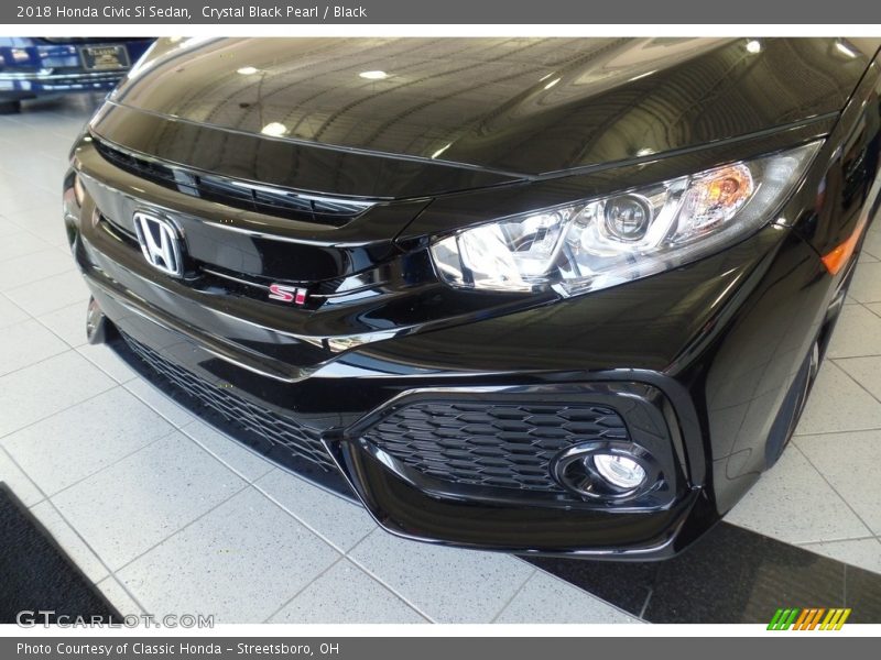 Crystal Black Pearl / Black 2018 Honda Civic Si Sedan