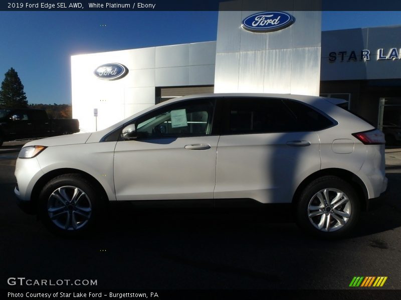 White Platinum / Ebony 2019 Ford Edge SEL AWD