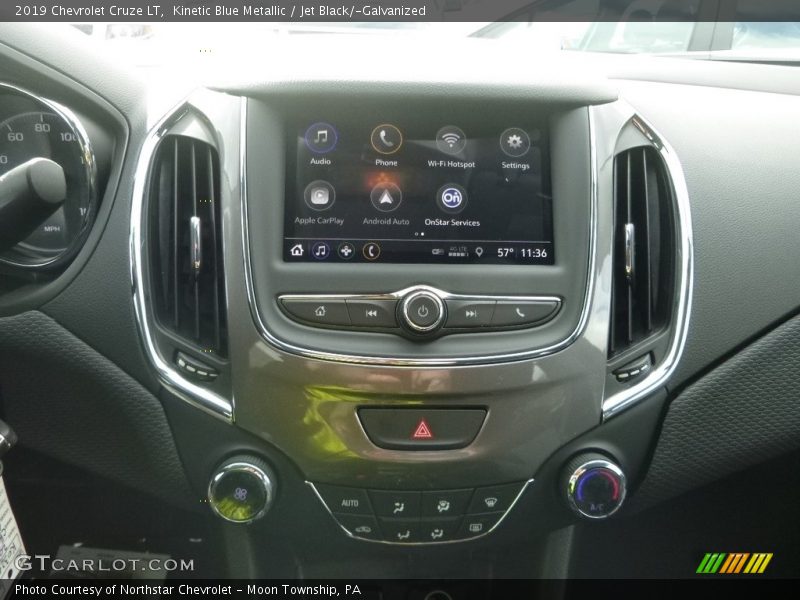 Kinetic Blue Metallic / Jet Black/­Galvanized 2019 Chevrolet Cruze LT