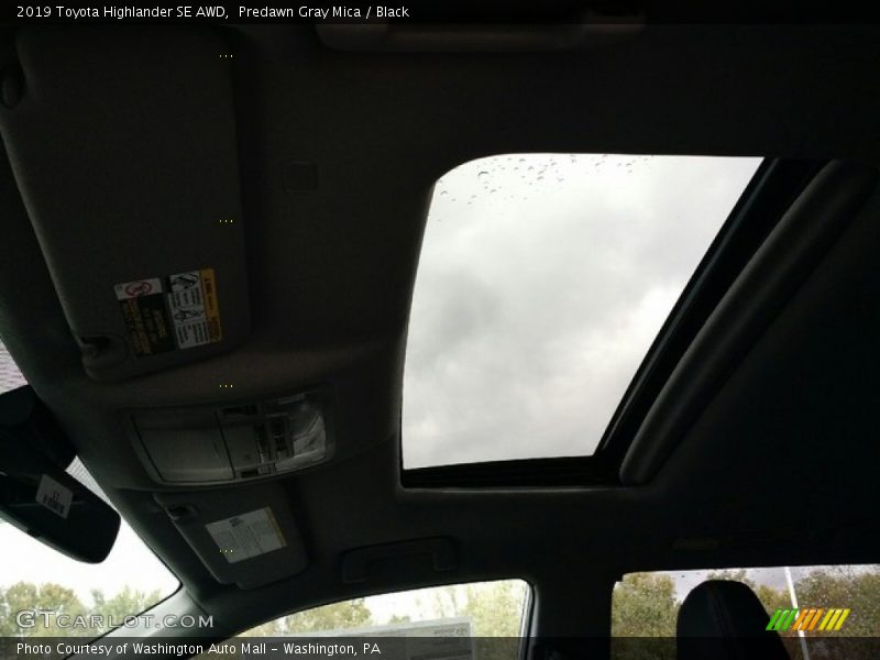 Predawn Gray Mica / Black 2019 Toyota Highlander SE AWD
