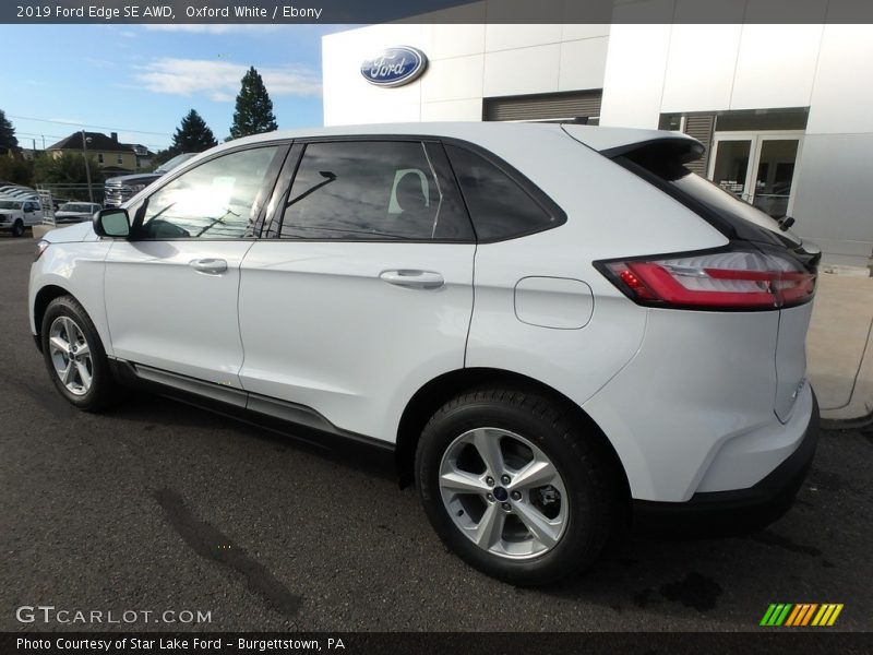 Oxford White / Ebony 2019 Ford Edge SE AWD