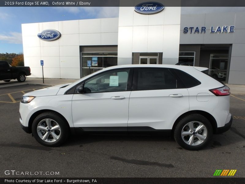 Oxford White / Ebony 2019 Ford Edge SE AWD