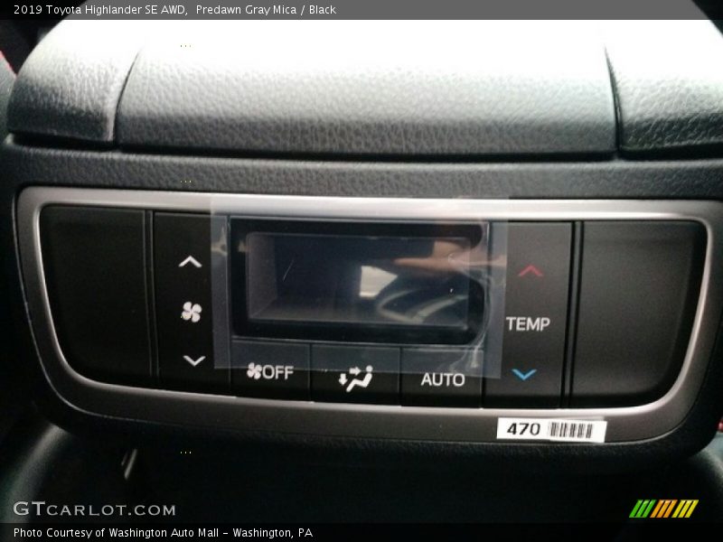 Predawn Gray Mica / Black 2019 Toyota Highlander SE AWD