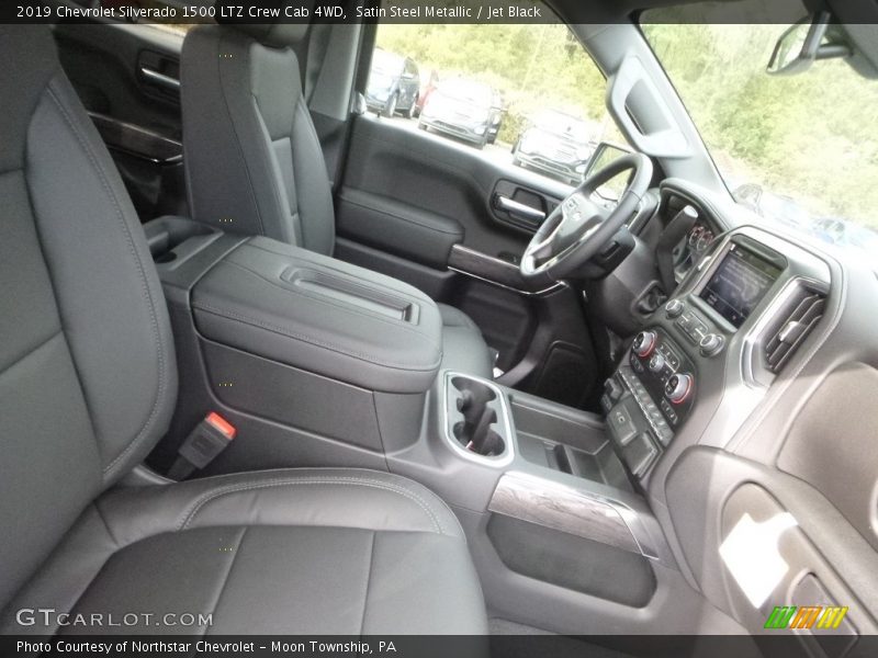 Satin Steel Metallic / Jet Black 2019 Chevrolet Silverado 1500 LTZ Crew Cab 4WD