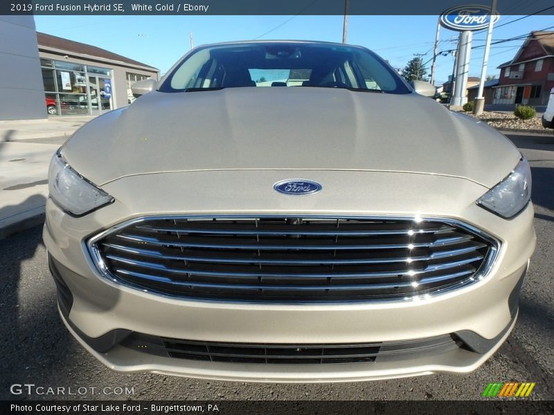White Gold / Ebony 2019 Ford Fusion Hybrid SE