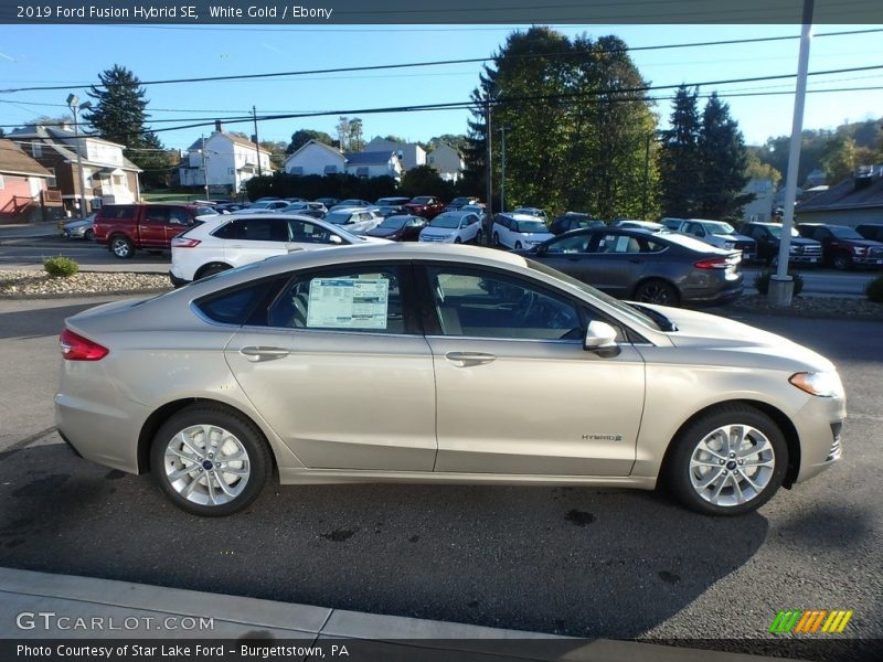 White Gold / Ebony 2019 Ford Fusion Hybrid SE