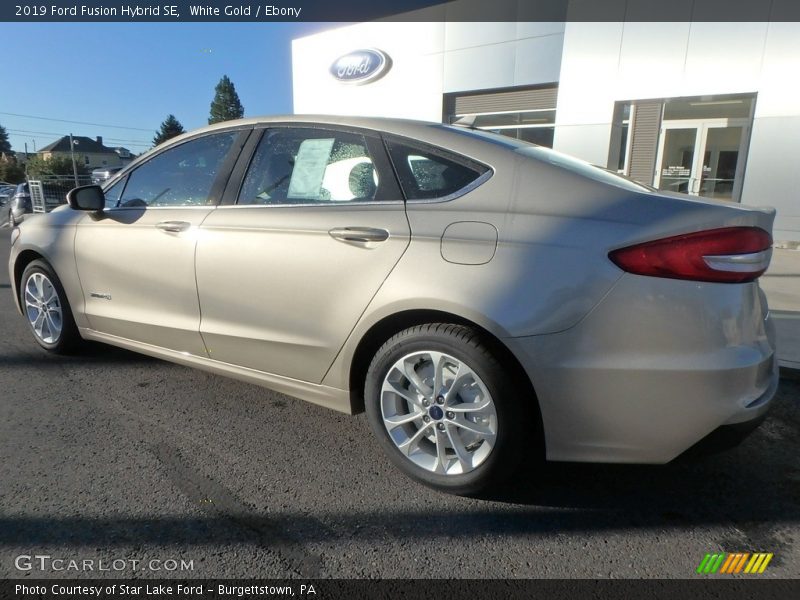 White Gold / Ebony 2019 Ford Fusion Hybrid SE