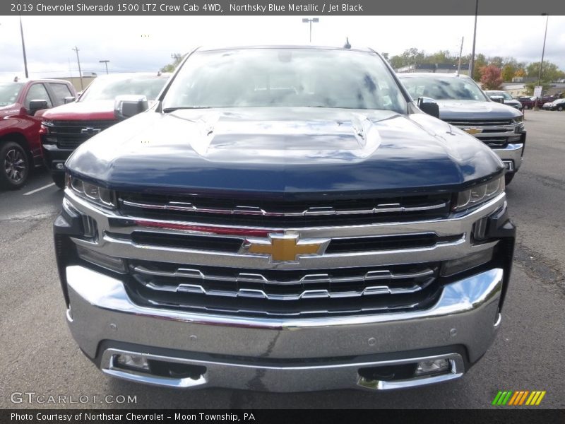 Northsky Blue Metallic / Jet Black 2019 Chevrolet Silverado 1500 LTZ Crew Cab 4WD