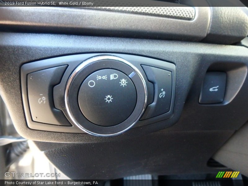 White Gold / Ebony 2019 Ford Fusion Hybrid SE