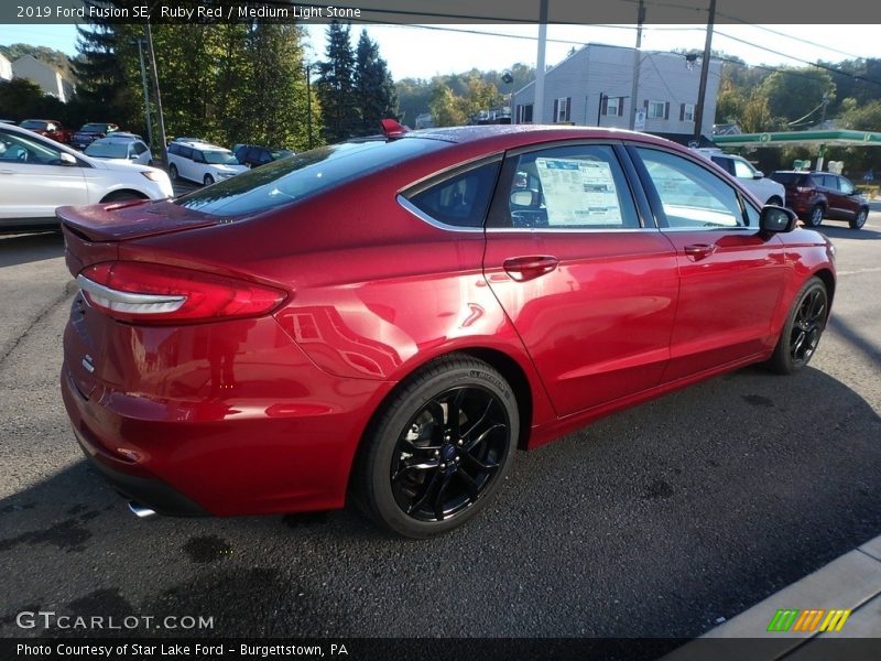 Ruby Red / Medium Light Stone 2019 Ford Fusion SE