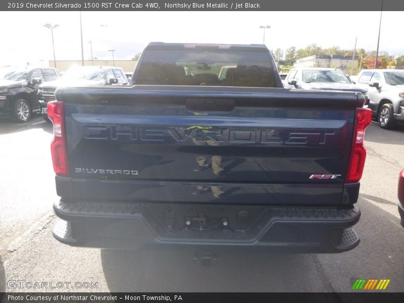 Northsky Blue Metallic / Jet Black 2019 Chevrolet Silverado 1500 RST Crew Cab 4WD