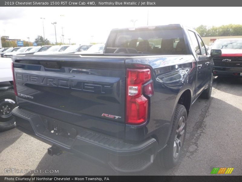 Northsky Blue Metallic / Jet Black 2019 Chevrolet Silverado 1500 RST Crew Cab 4WD