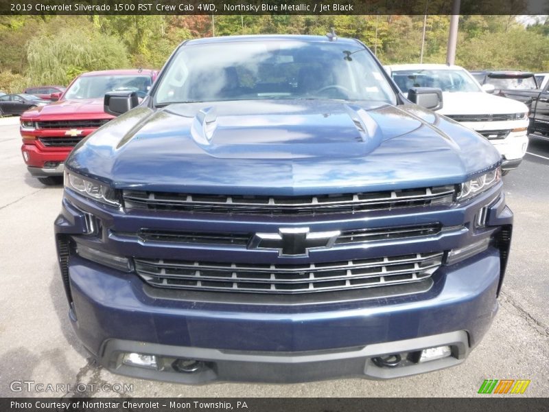 Northsky Blue Metallic / Jet Black 2019 Chevrolet Silverado 1500 RST Crew Cab 4WD