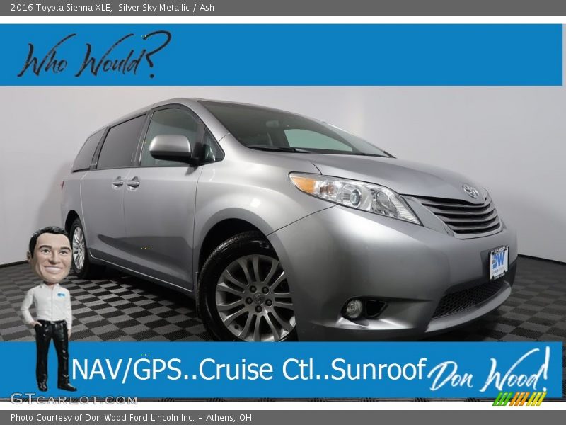 Silver Sky Metallic / Ash 2016 Toyota Sienna XLE