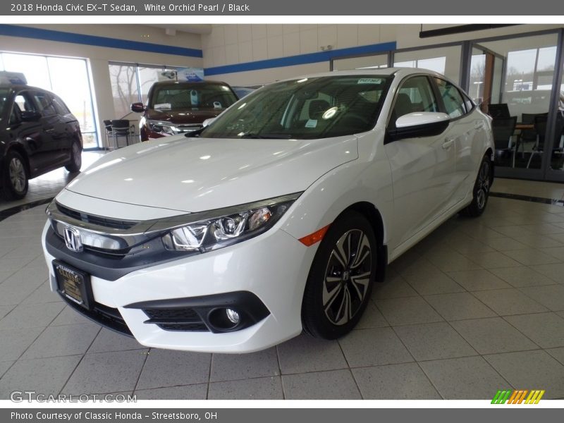 White Orchid Pearl / Black 2018 Honda Civic EX-T Sedan