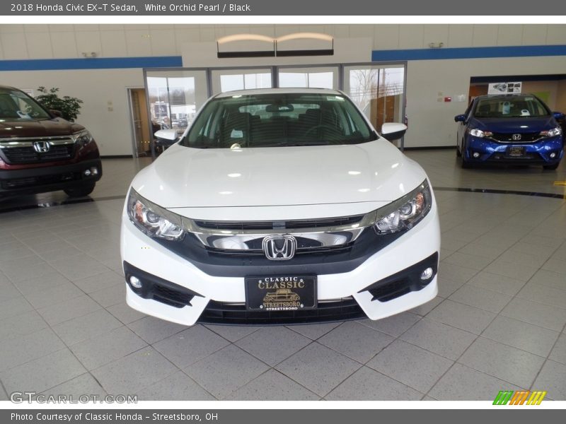White Orchid Pearl / Black 2018 Honda Civic EX-T Sedan