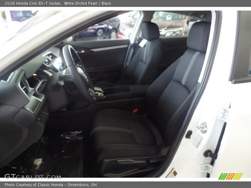 White Orchid Pearl / Black 2018 Honda Civic EX-T Sedan