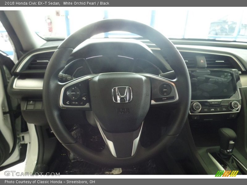 White Orchid Pearl / Black 2018 Honda Civic EX-T Sedan