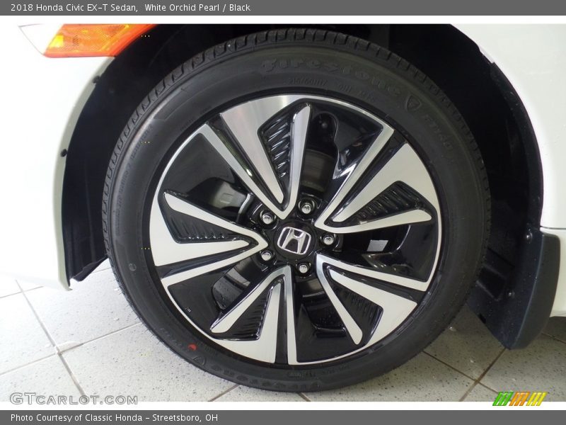 White Orchid Pearl / Black 2018 Honda Civic EX-T Sedan