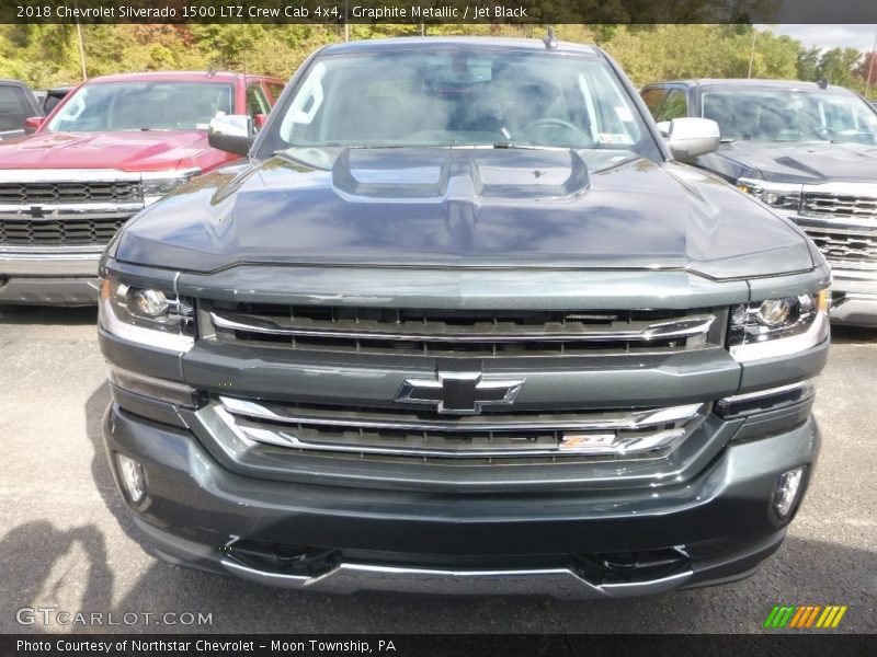 Graphite Metallic / Jet Black 2018 Chevrolet Silverado 1500 LTZ Crew Cab 4x4