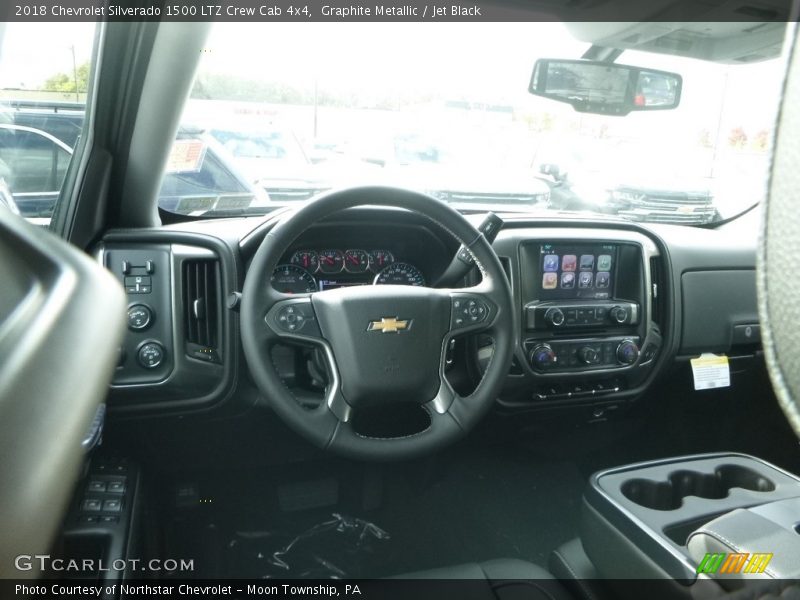 Graphite Metallic / Jet Black 2018 Chevrolet Silverado 1500 LTZ Crew Cab 4x4