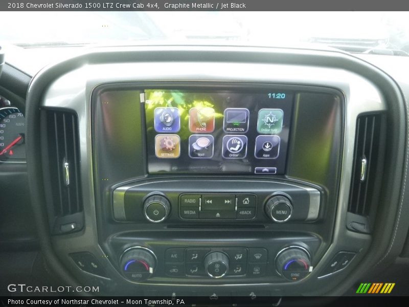Graphite Metallic / Jet Black 2018 Chevrolet Silverado 1500 LTZ Crew Cab 4x4