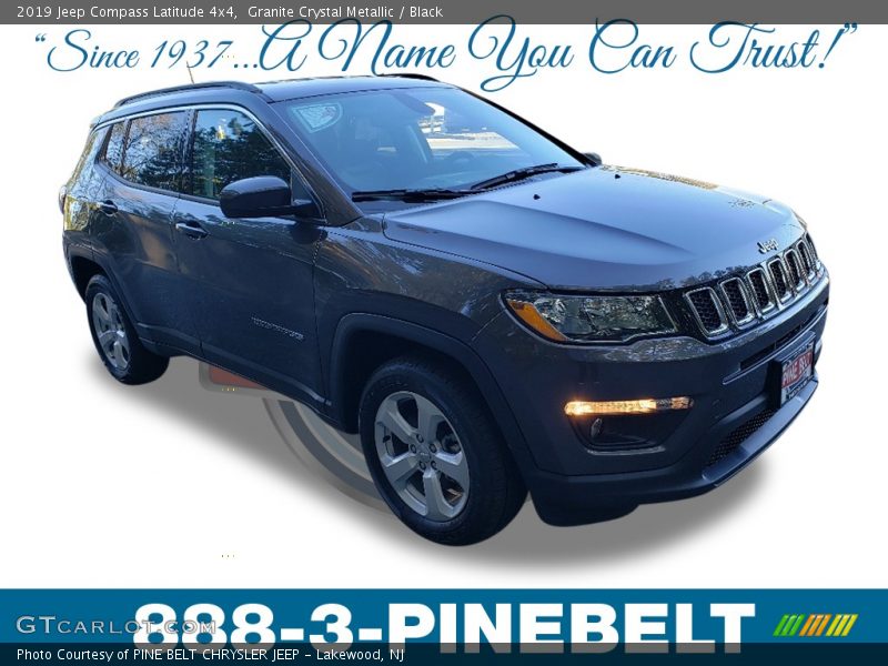 Granite Crystal Metallic / Black 2019 Jeep Compass Latitude 4x4