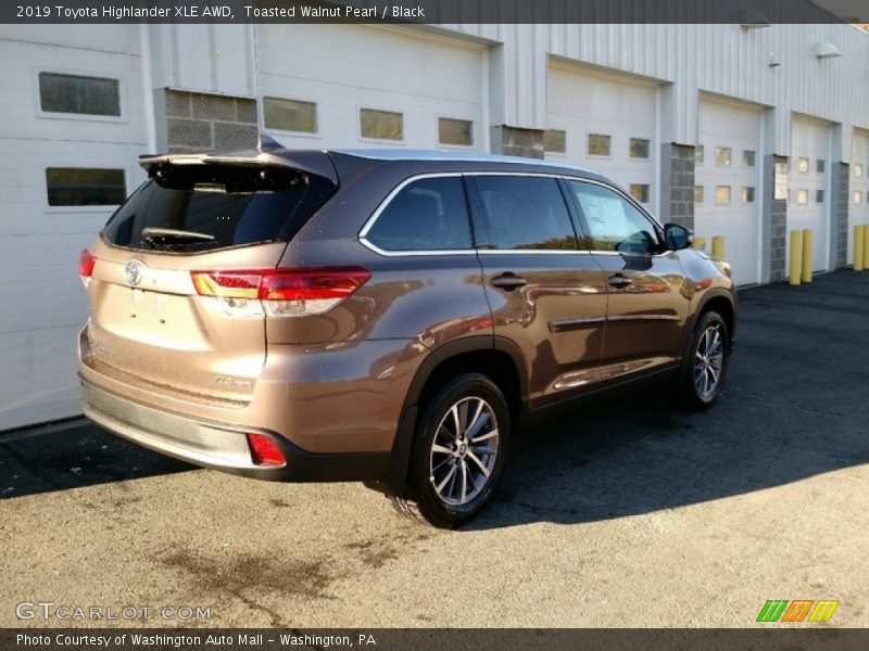 Toasted Walnut Pearl / Black 2019 Toyota Highlander XLE AWD