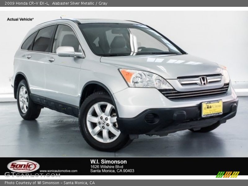 Alabaster Silver Metallic / Gray 2009 Honda CR-V EX-L