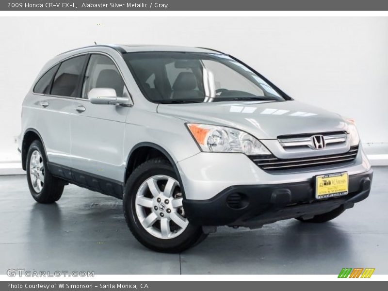 Alabaster Silver Metallic / Gray 2009 Honda CR-V EX-L