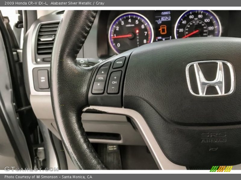 Alabaster Silver Metallic / Gray 2009 Honda CR-V EX-L