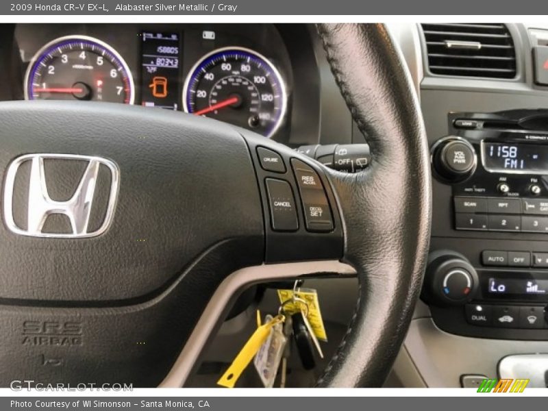 Alabaster Silver Metallic / Gray 2009 Honda CR-V EX-L